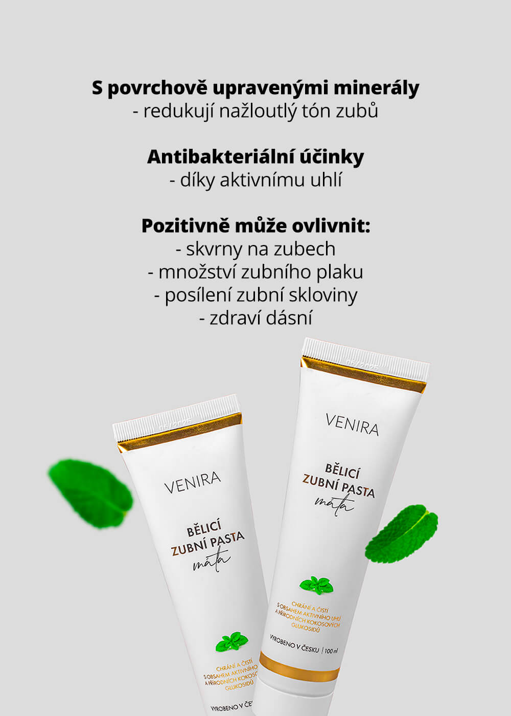 VENIRA bělicí zubní pasta, máta, 100 ml
