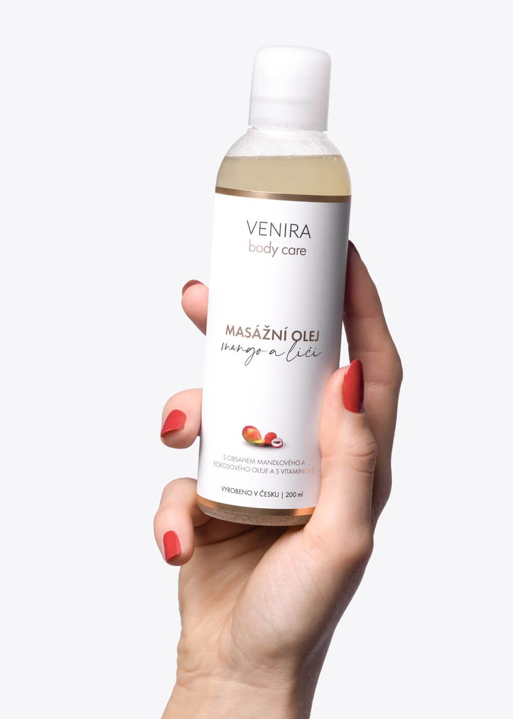VENIRA masážní olej, mango a liči, 200 ml