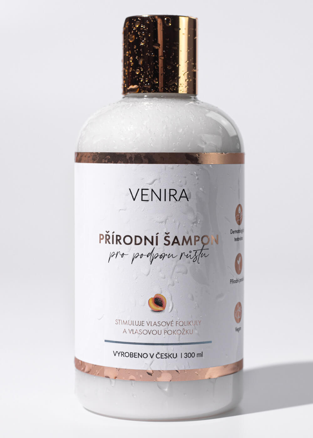 VENIRA přírodní šampon pro podporu růstu vlasů, meruňka, 300 ml