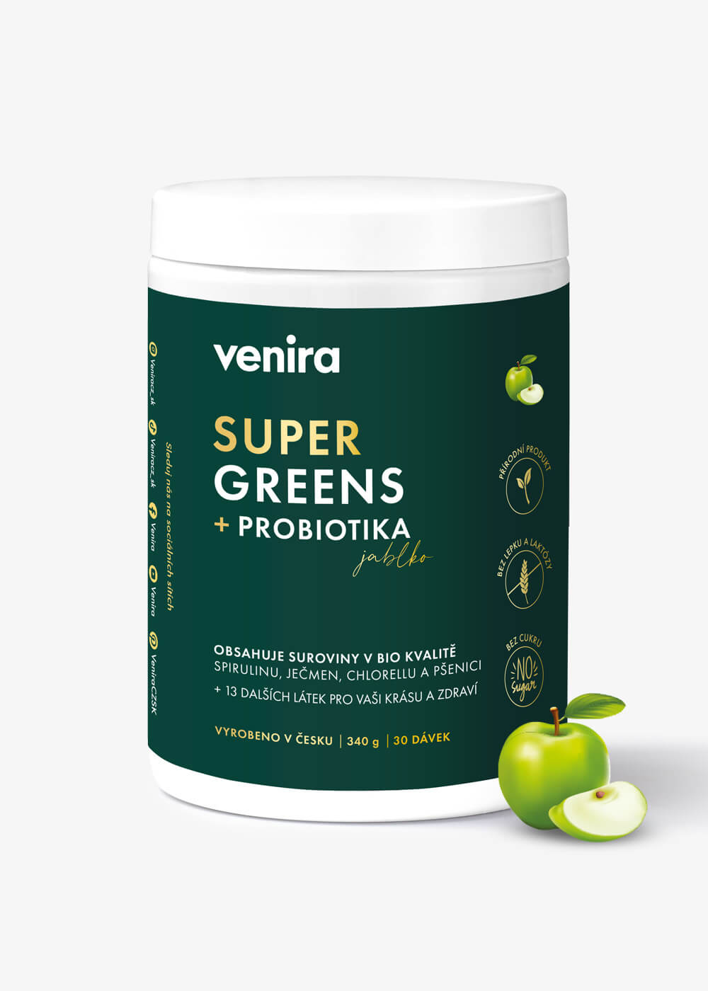 VENIRA super greens, jablko, 336 g