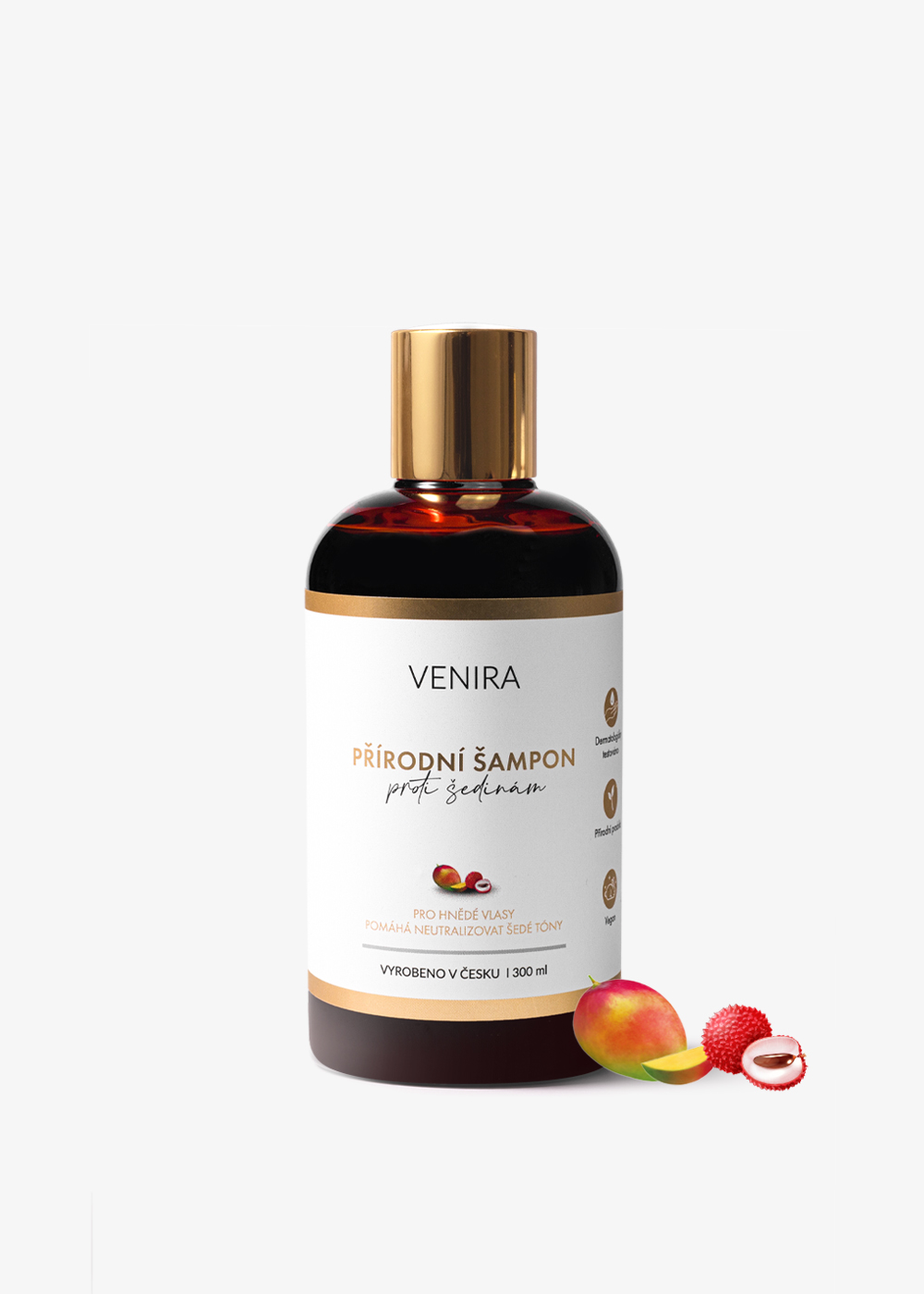 VENIRA přírodní šampon proti šedinám, mango a liči, 300 ml