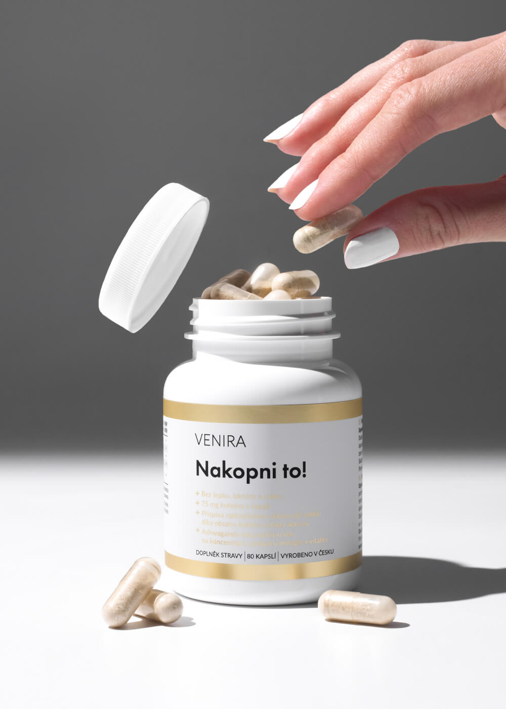 VENIRA nakopni to - nakopávač před tréninkem, 80 kapslí
