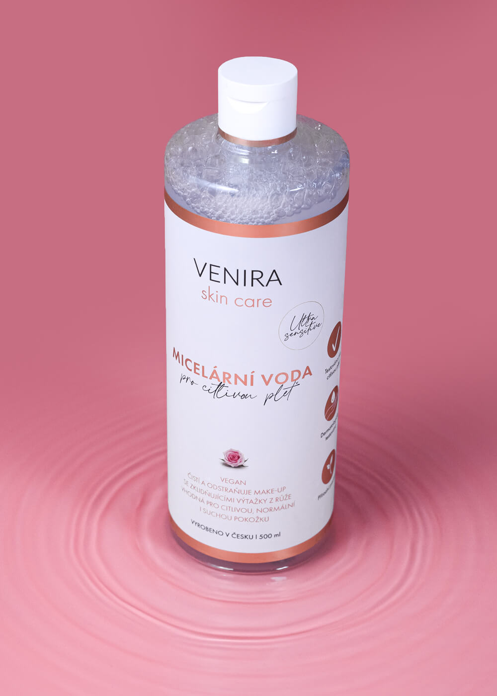 VENIRA micelární voda pro citlivou pleť, 500 ml