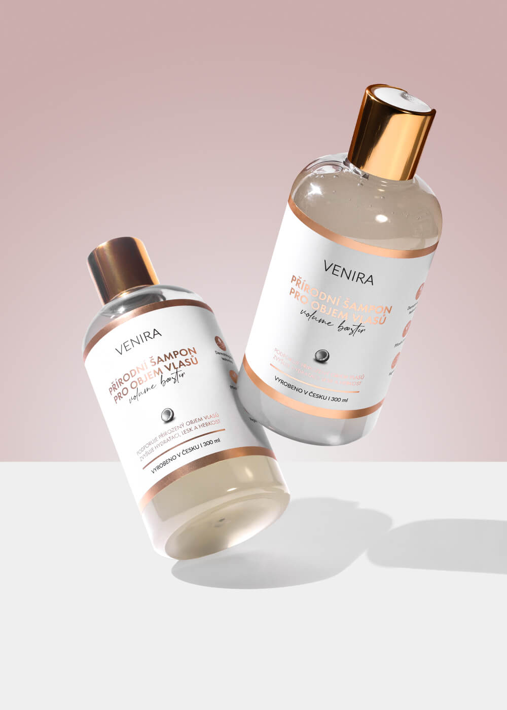 VENIRA přírodní šampon pro objem vlasů - VOLUME BOOSTER, kokos, 300 ml