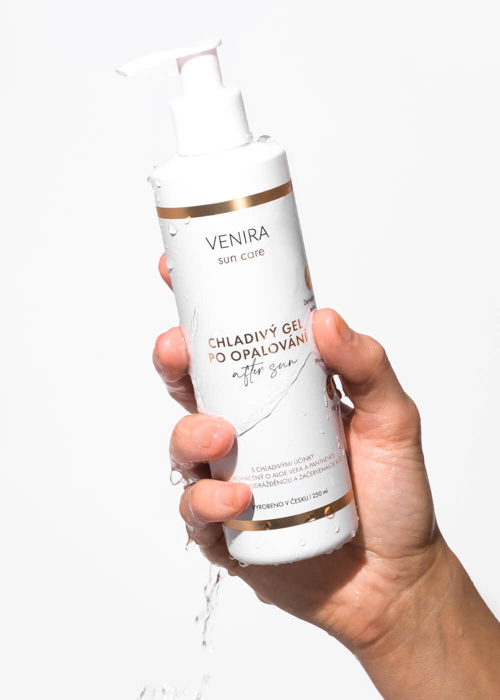 VENIRA chladivý gel po opalování, AFTER SUN, aloe vera a menthol, 250 ml