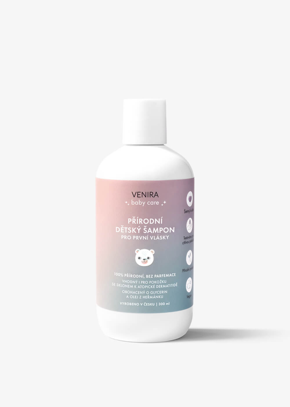 VENIRA přírodní dětský šampon pro první vlásky, 300 ml