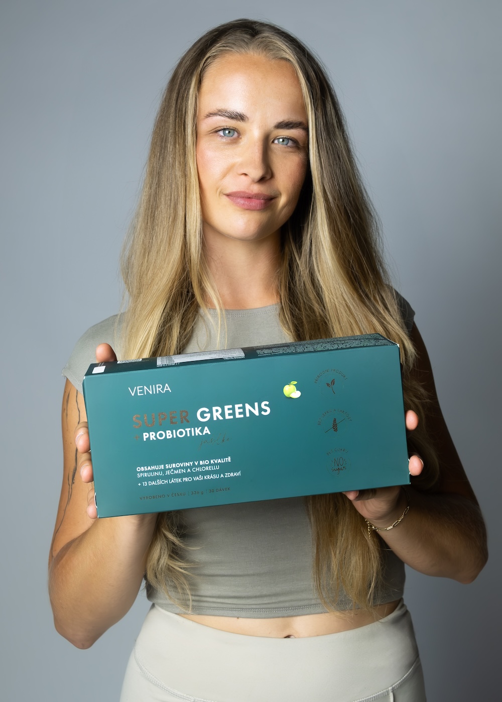 VENIRA super greens + probiotika, jablko, 30 sáčků