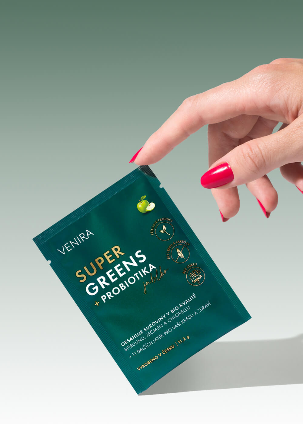 VENIRA super greens + probiotika, jablko, 30 sáčků