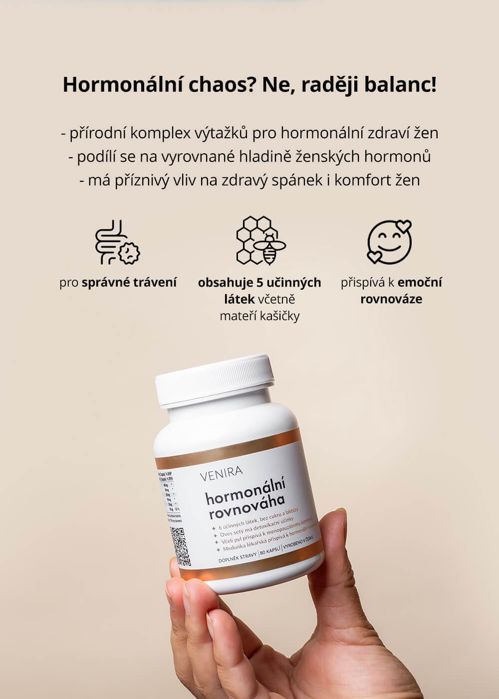 VENIRA hormonální rovnováha, 80 kapslí