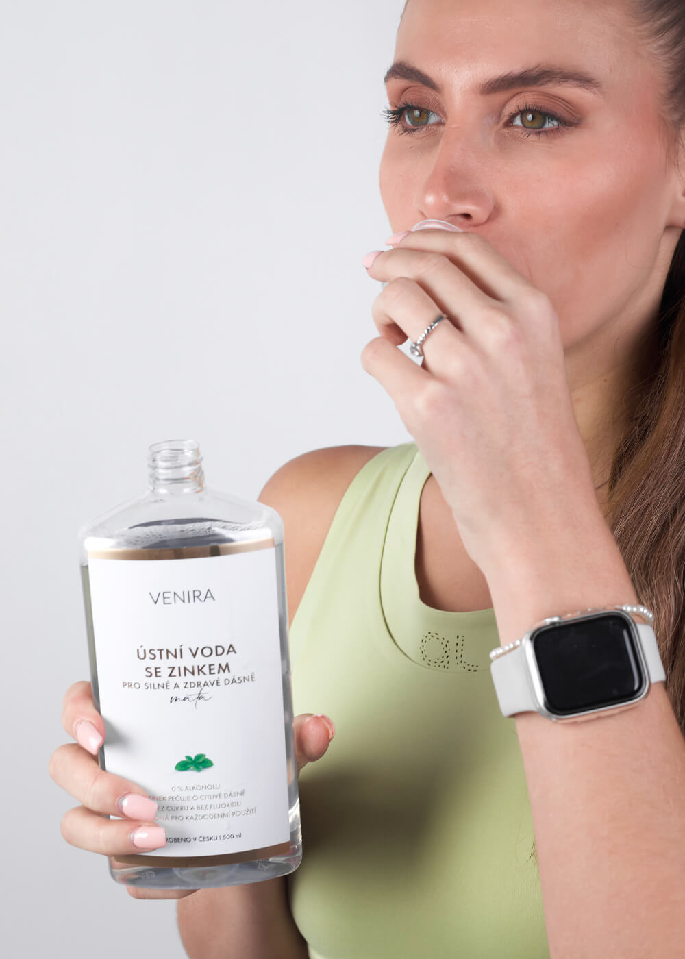 VENIRA ústní voda se zinkem, pro silné a zdravé dásně, máta, 500 ml