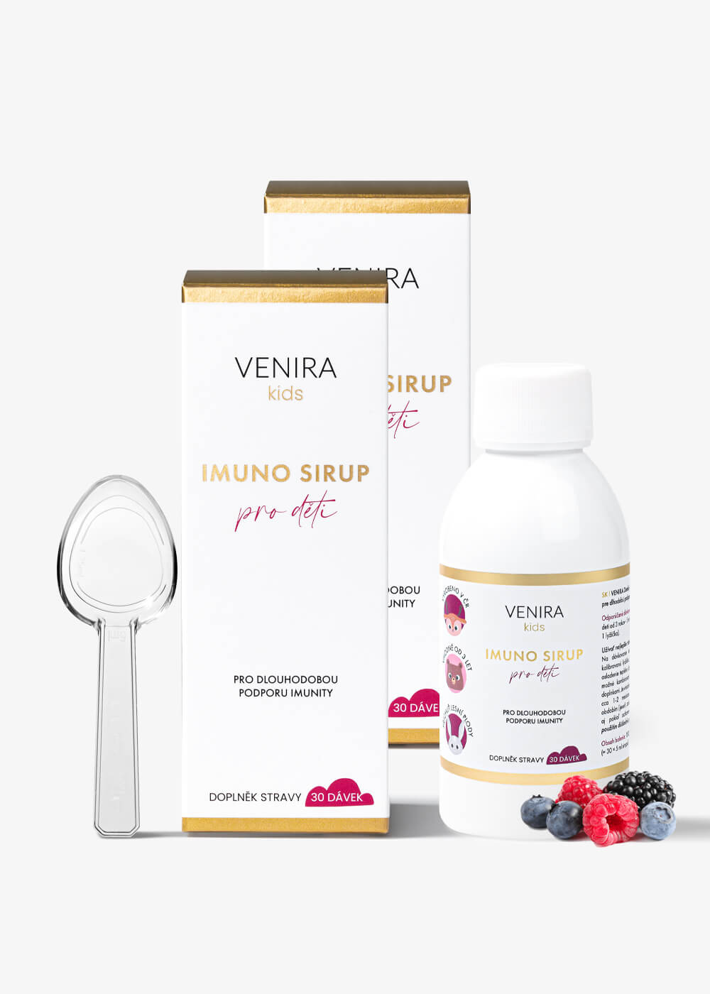 VENIRA imuno sirup pro děti - lesní plody, 2x 150 ml lesní plody, 150 ml, 2 kusy