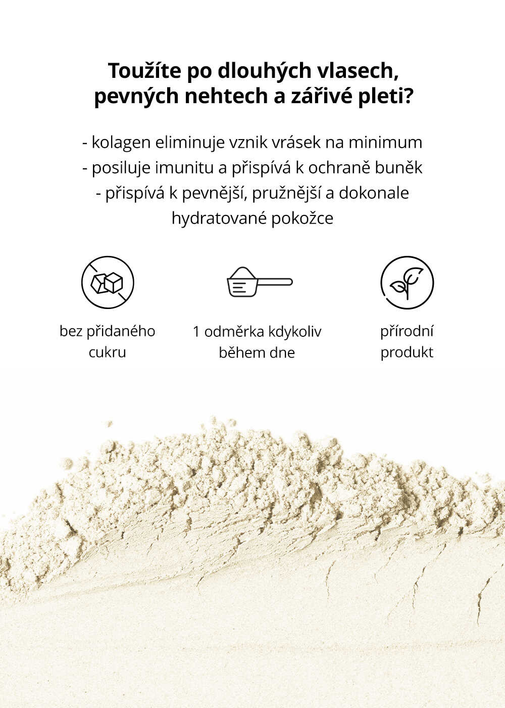 VENIRA vepřový kolagen pro vlasy, nehty a pleť, bez příchutě, 142 g
