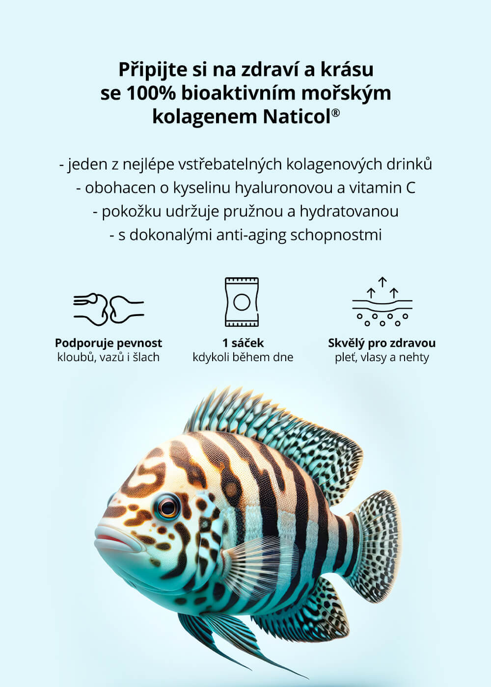 VENIRA kolagenový drink pro vlasy, nehty a pleť - vzorek, bez příchutě, mořský kolagen, 4,3 g