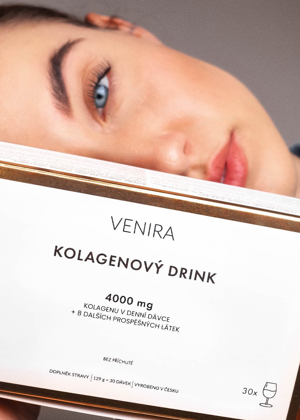 VENIRA kolagenový drink pro vlasy, nehty a pleť - vzorek, bez příchutě, vepřový kolagen, 4,7 g