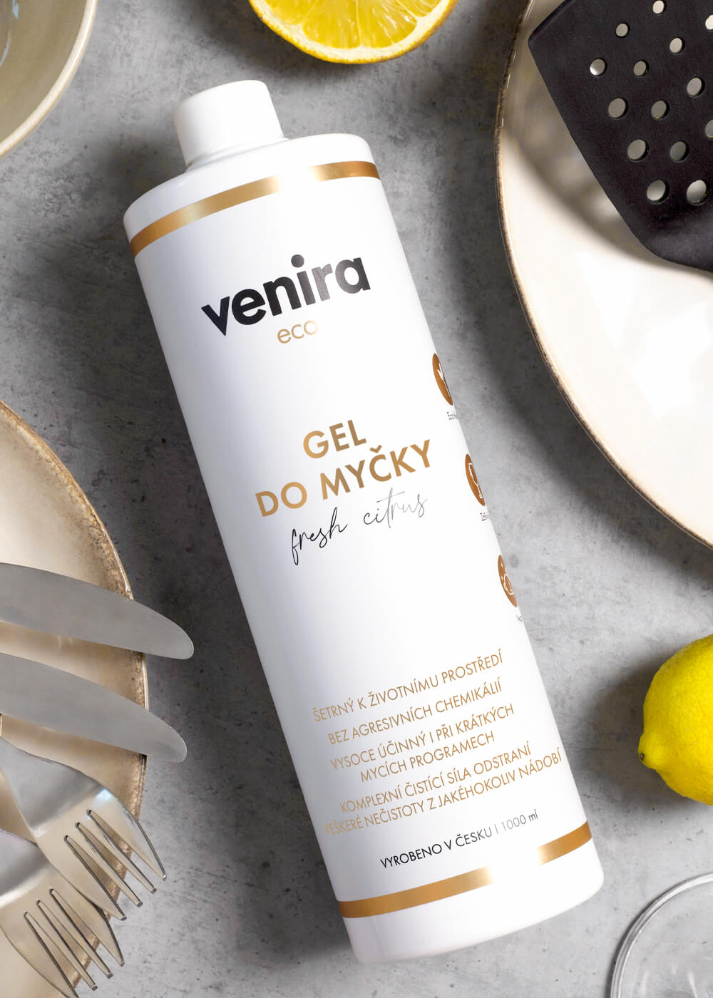 VENIRA ECO gel do myčky, citrusová vůně, 1000 ml