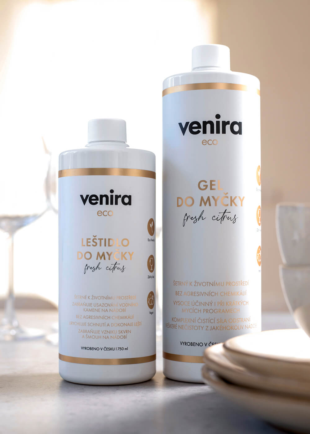 VENIRA ECO gel do myčky, citrusová vůně, 1000 ml