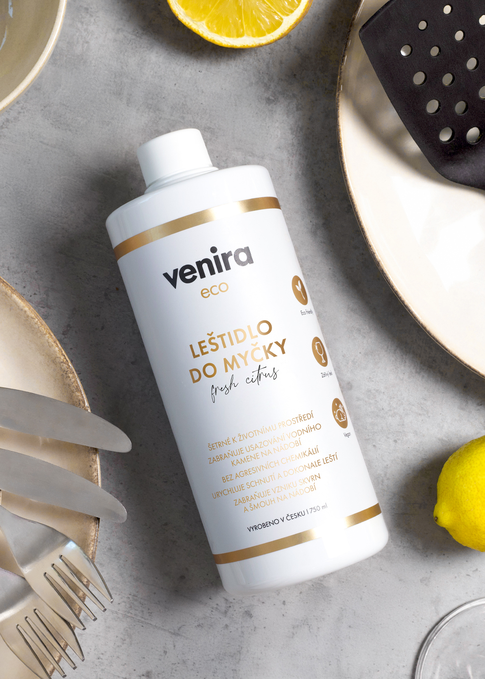 VENIRA ECO leštidlo do myčky, citrusová vůně, 750 ml