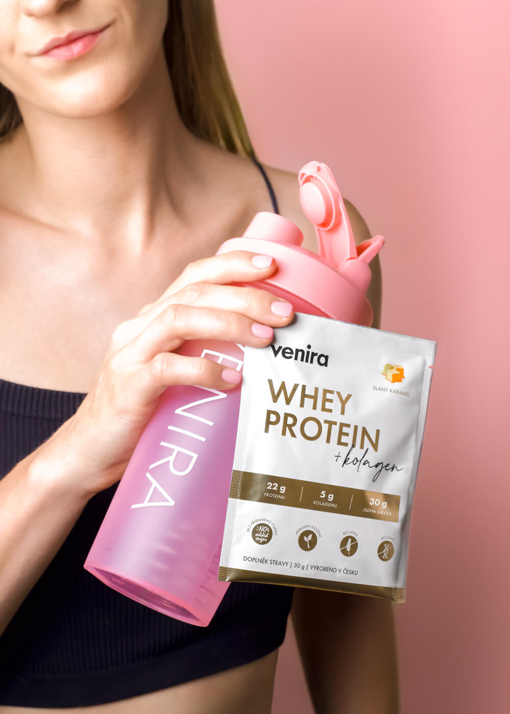 VENIRA beauty whey protein - vzorek, slaný karamel, 30 g