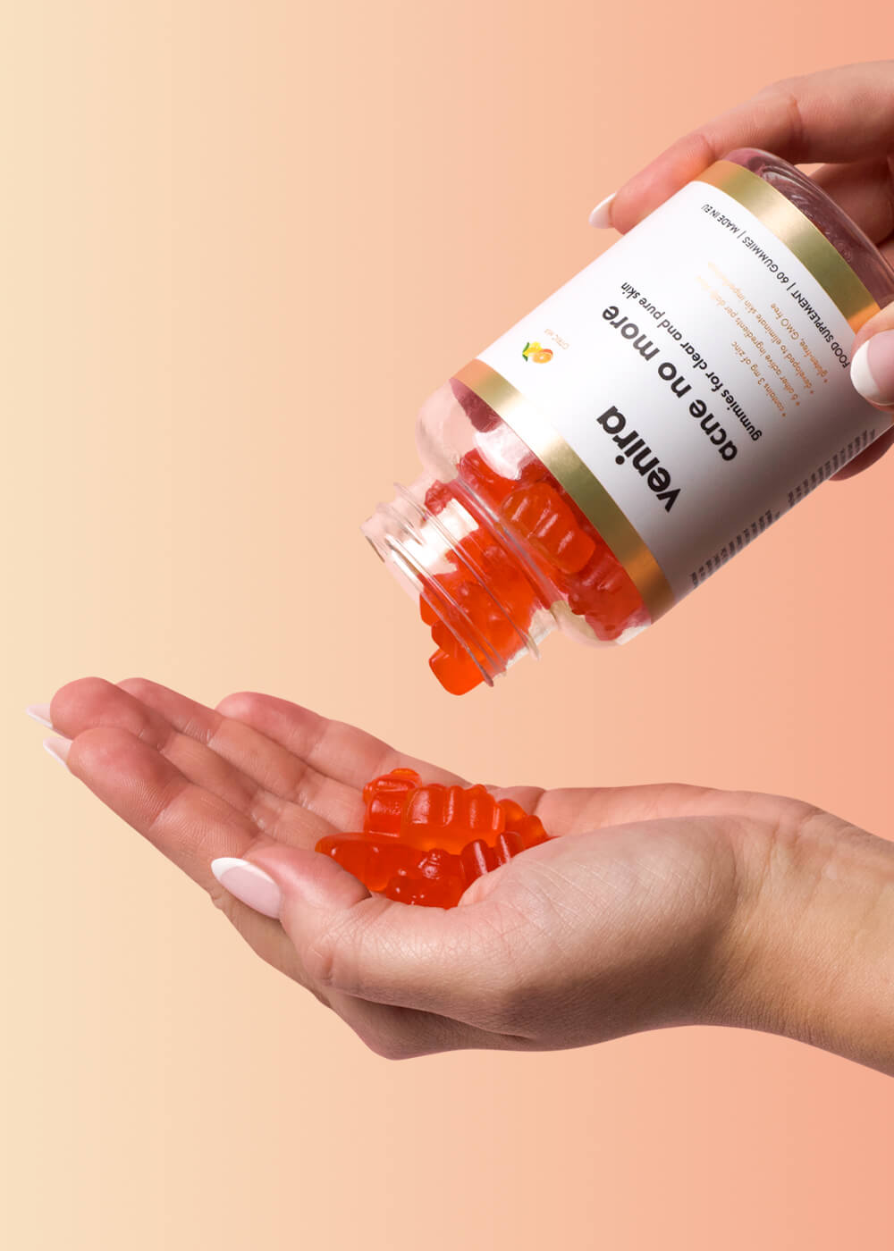 VENIRA acne no more - gummies for clear and pure skin, citrusy, 60 bonbónů