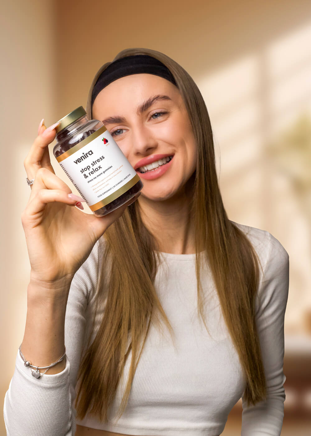 VENIRA stop stress & relax - medvídci proti stresu, lesní plody, 60 bonbónů