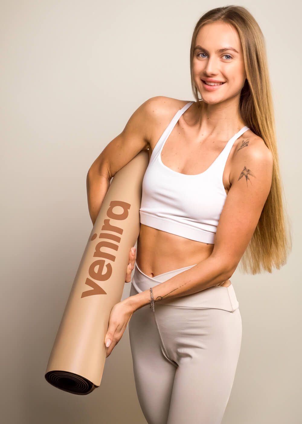 VENIRA yoga mat, podložka na cvičení a jógu - hnědá