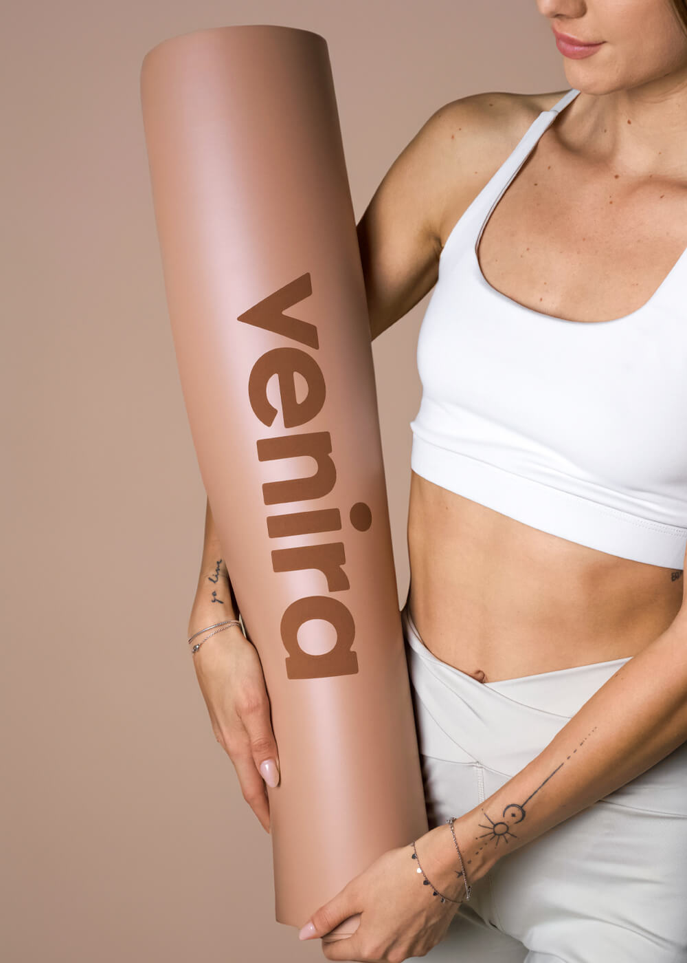 VENIRA yoga mat, podložka na cvičení a jógu - tmavě růžová
