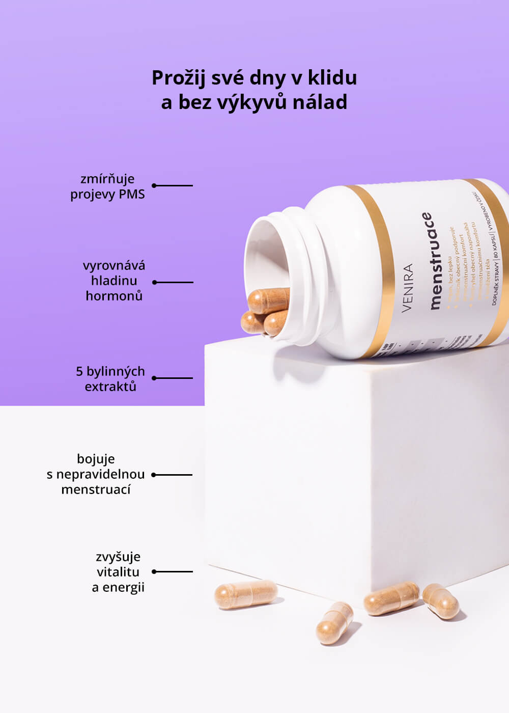 VENIRA menstruace, 80 kapslí