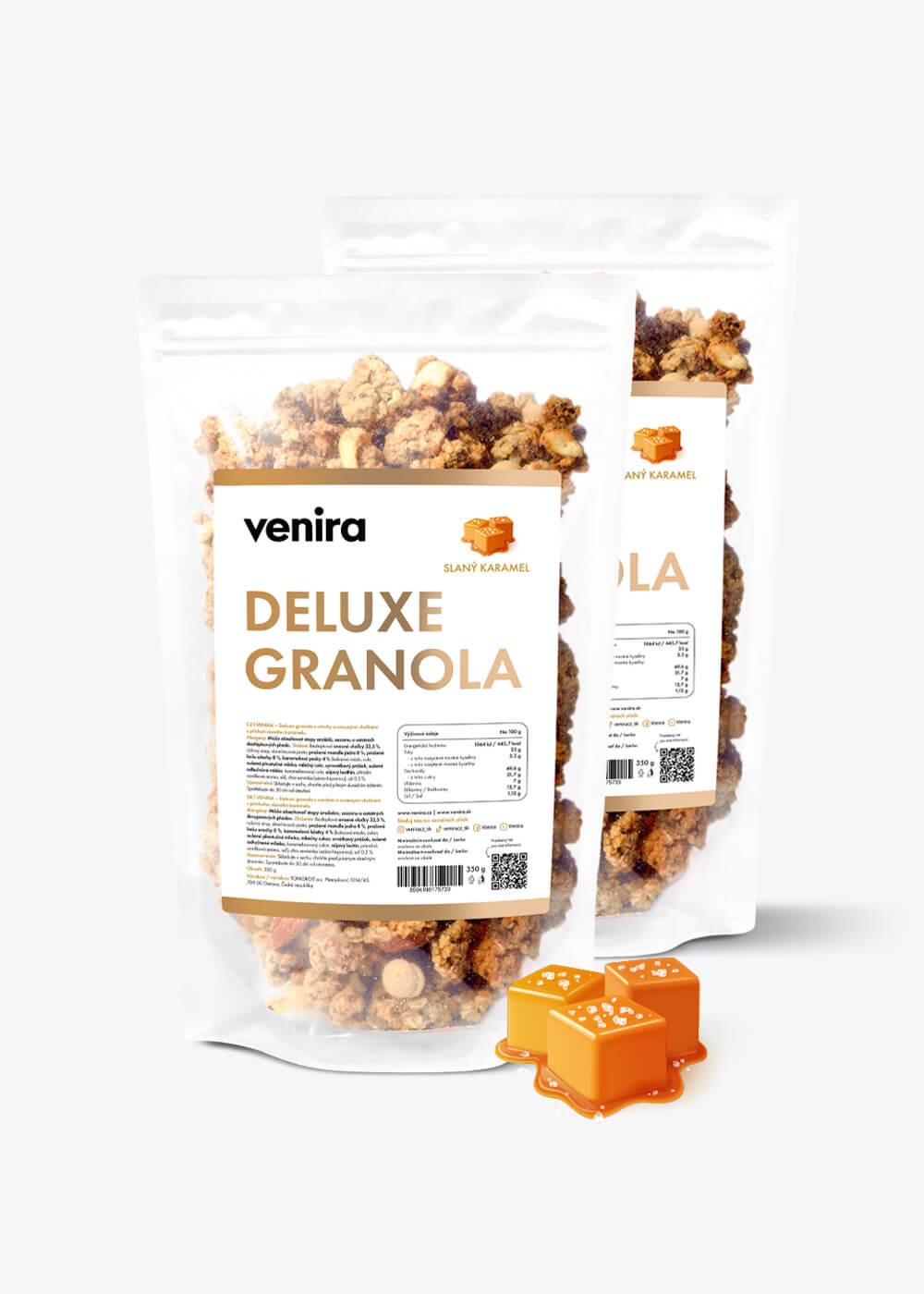 VENIRA deluxe granola, slaný karamel, 2 balení za lepší cenu