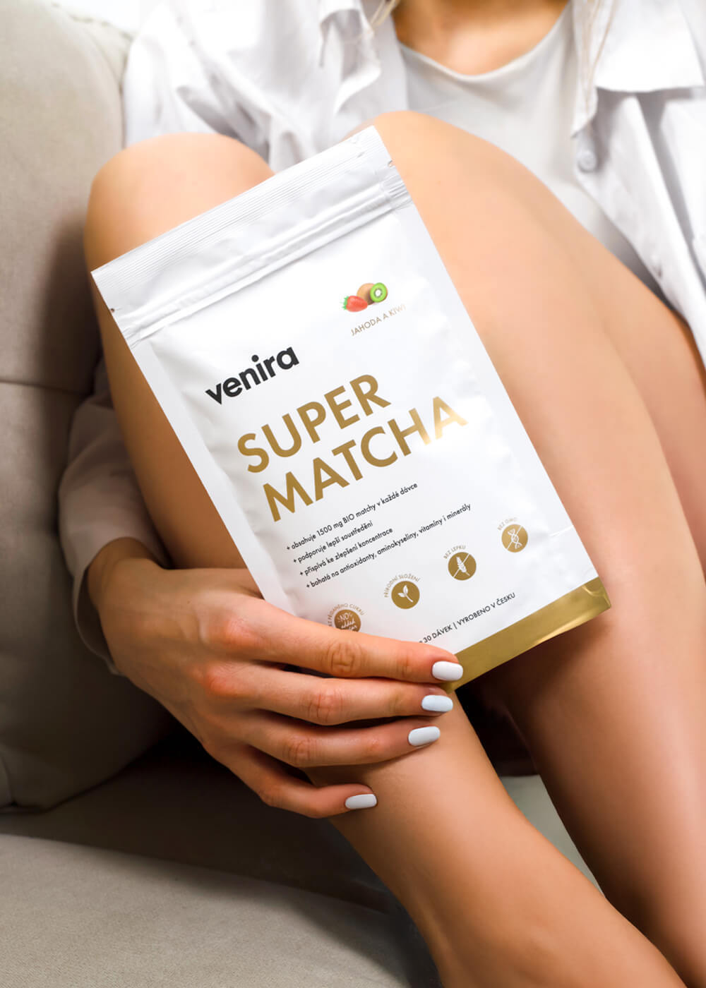 VENIRA super matcha, jahoda-kiwi, 90 g
