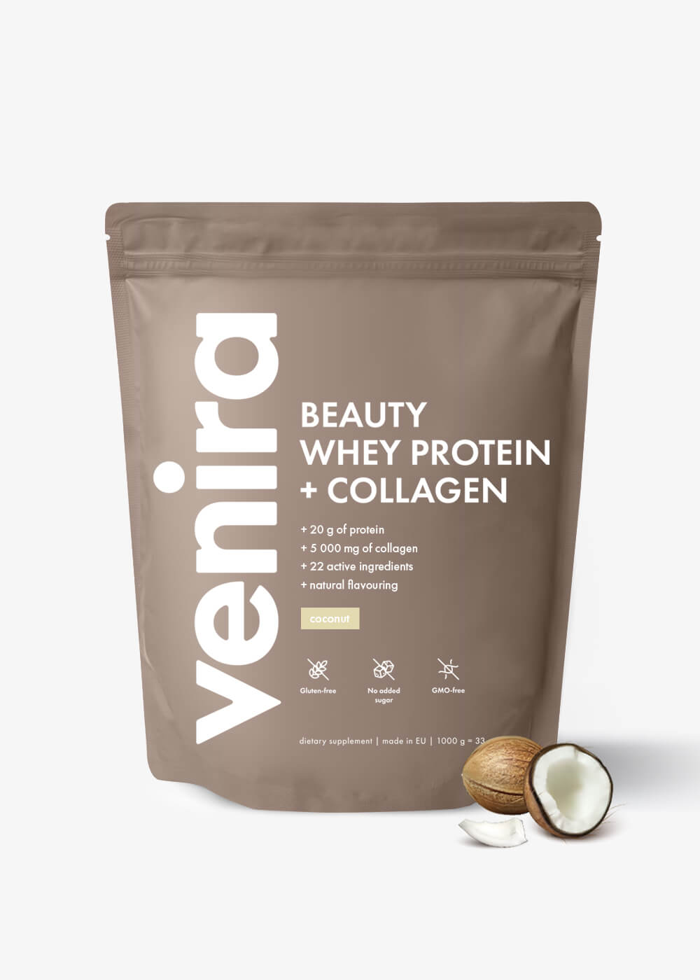 VENIRA beauty whey protein s kolagenem, kokos, 1000 g