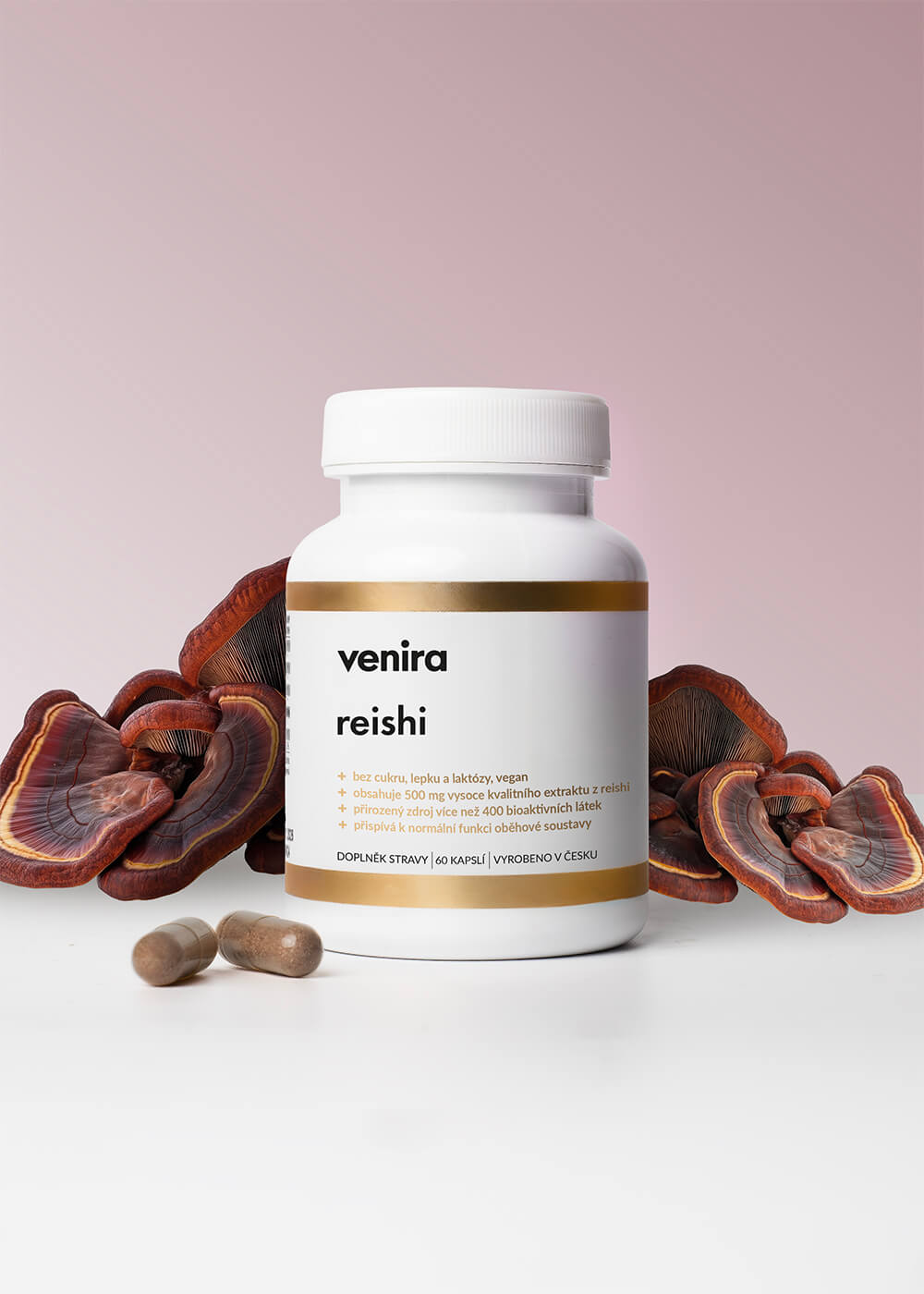 VENIRA reishi, 60 kapslí