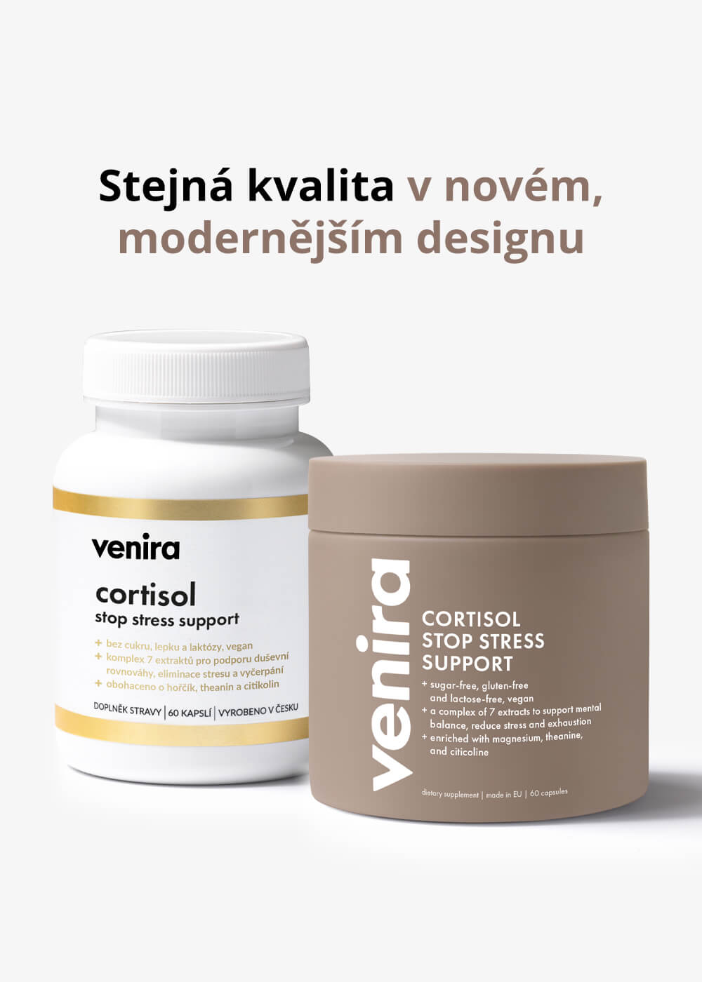 VENIRA kortizol & stop stres - support, 60 kapslí