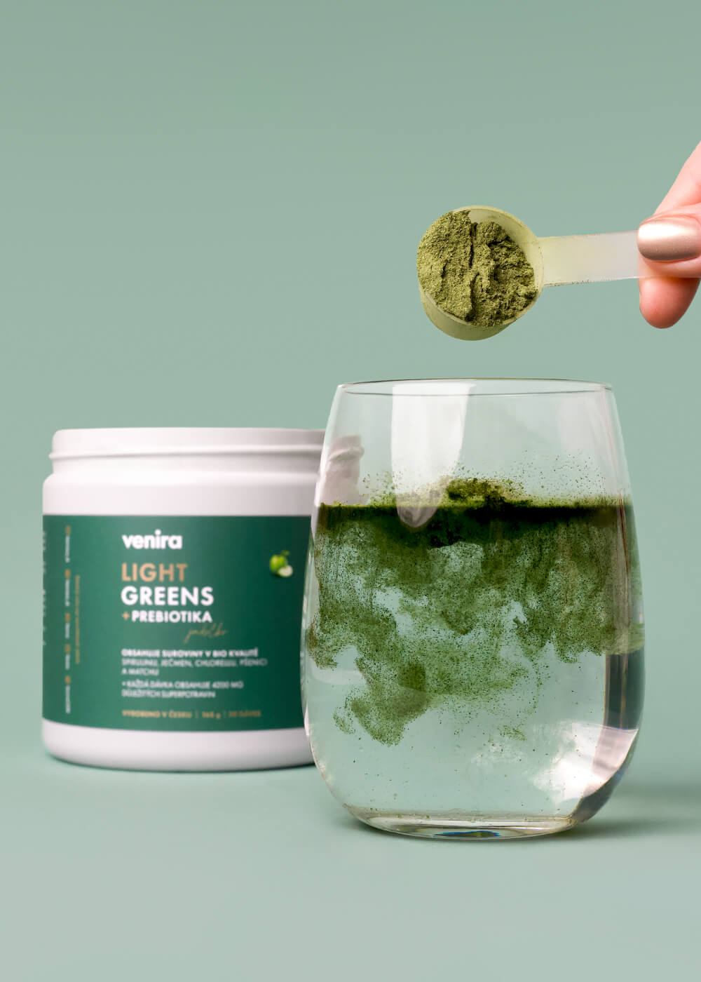 VENIRA light greens + prebiotika, jablko, 168 g
