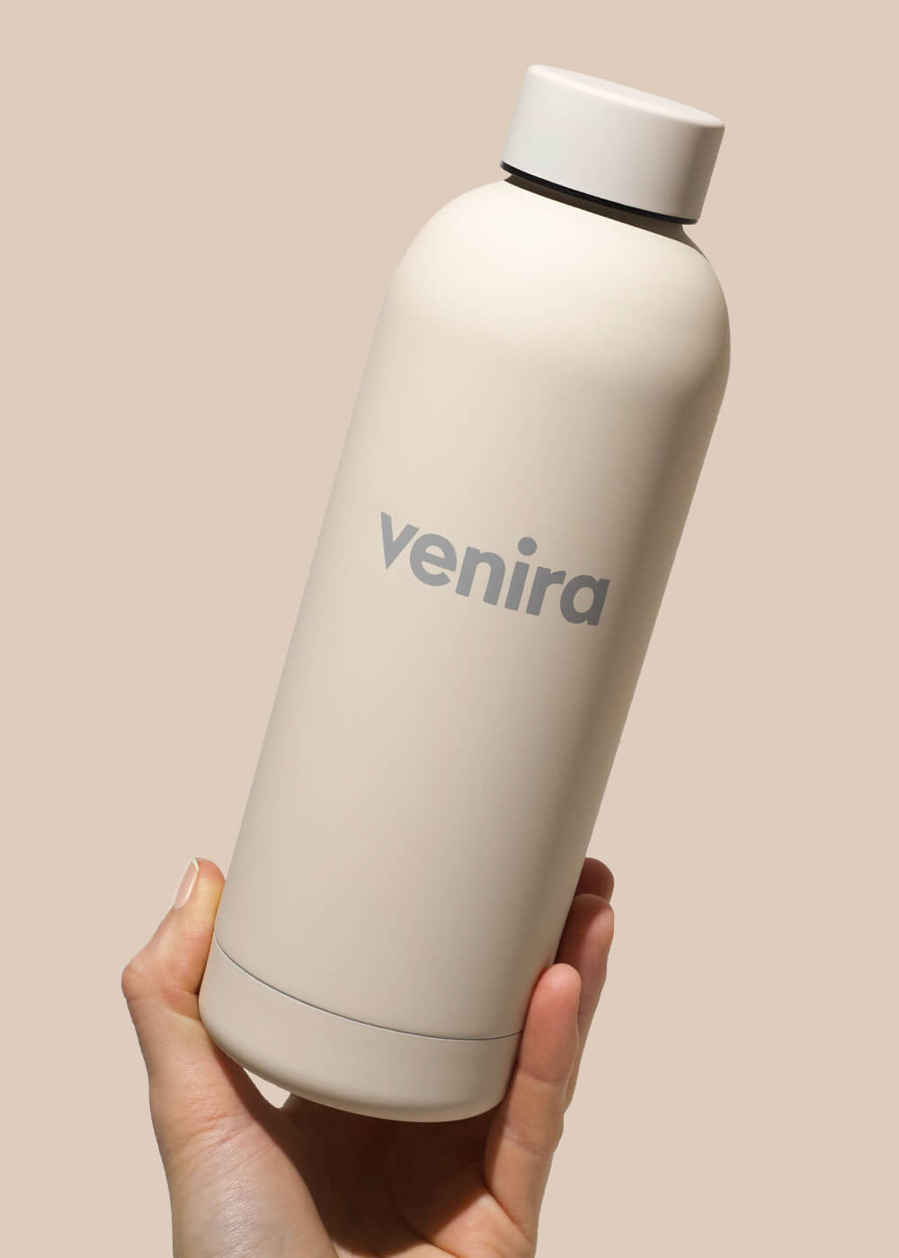 VENIRA termoláhev s uzávěrem, béžová, 500 ml