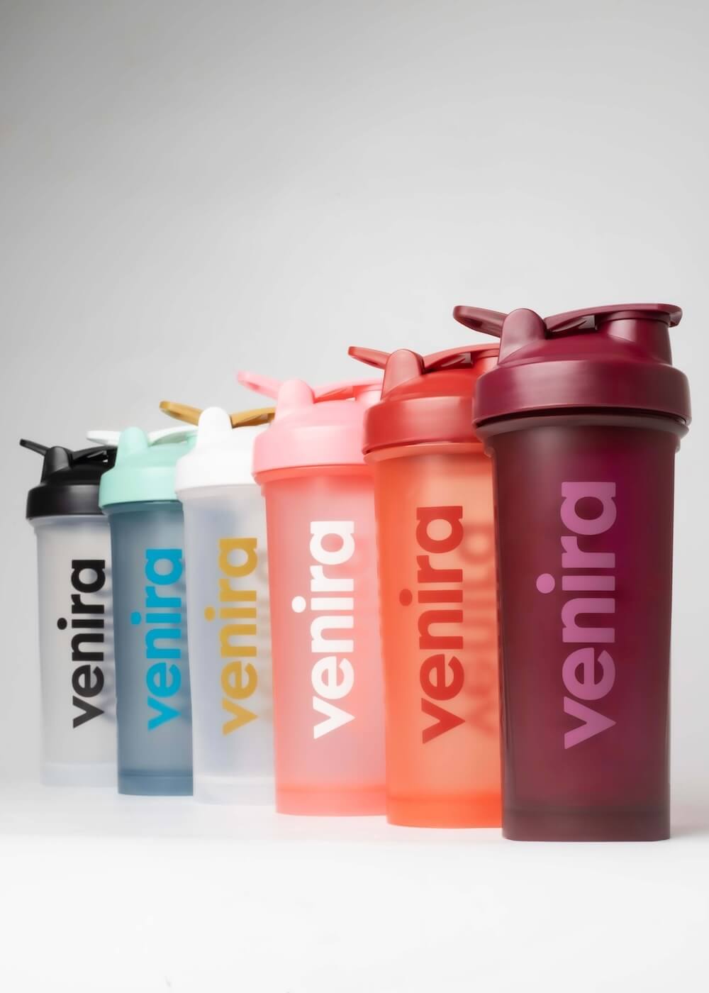 VENIRA shaker PRO s poutkem, světle červený, 600 ml