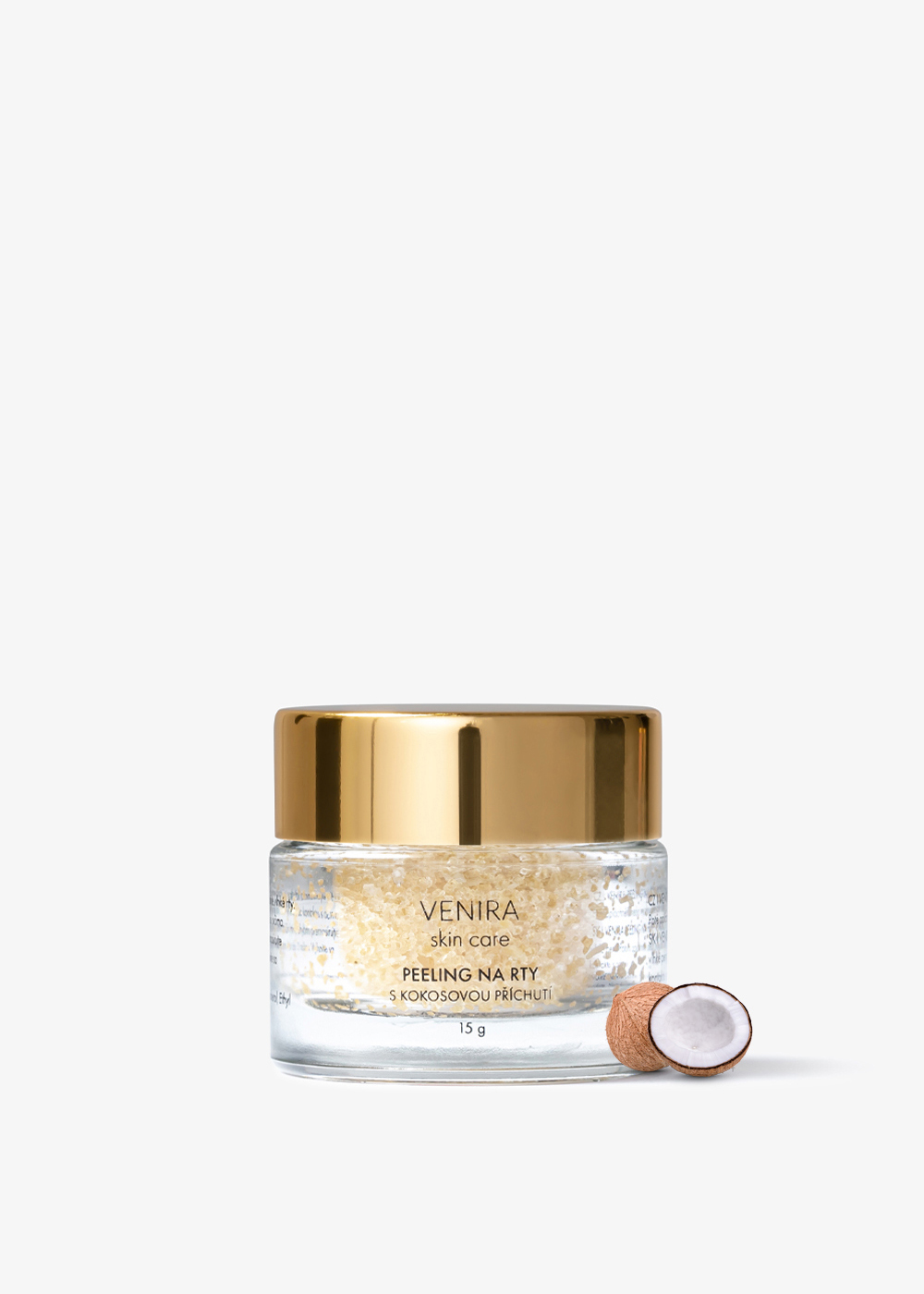 VENIRA peeling na rty s kokosovou příchutí, 15 g kokos, 15 g