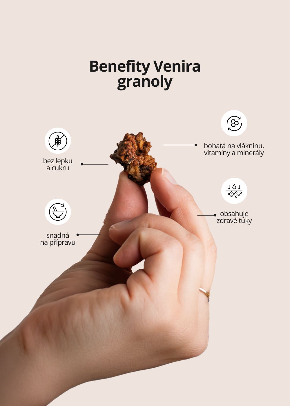 VENIRA deluxe granola, čokoláda a kokos — náhled 9