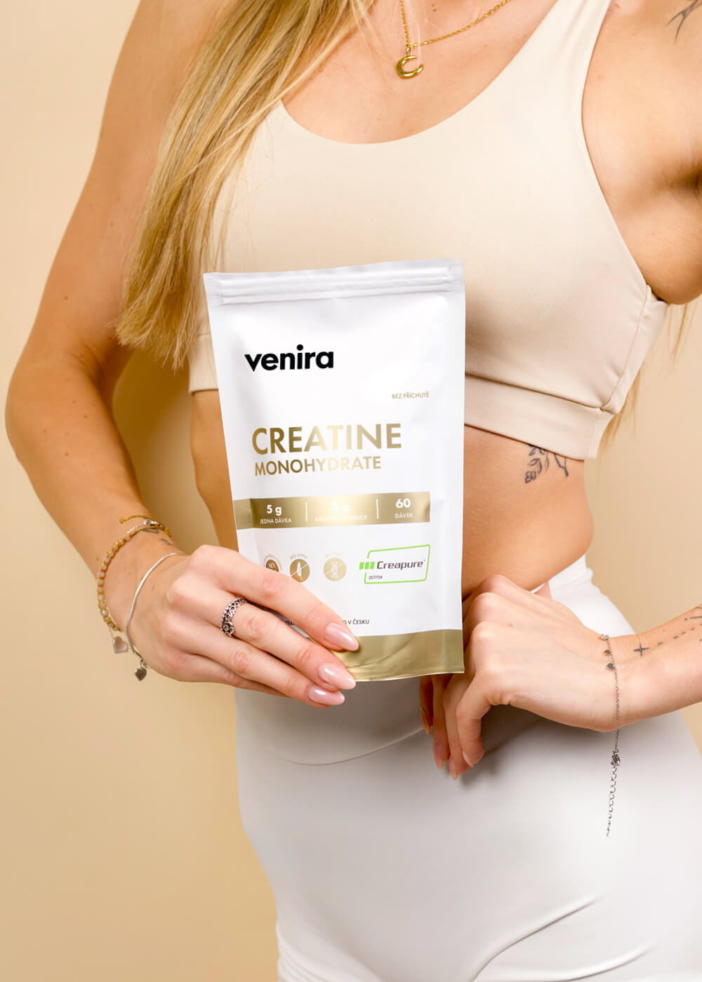 VENIRA kreatin monohydrát Creapure®, bez příchutě, 300 g