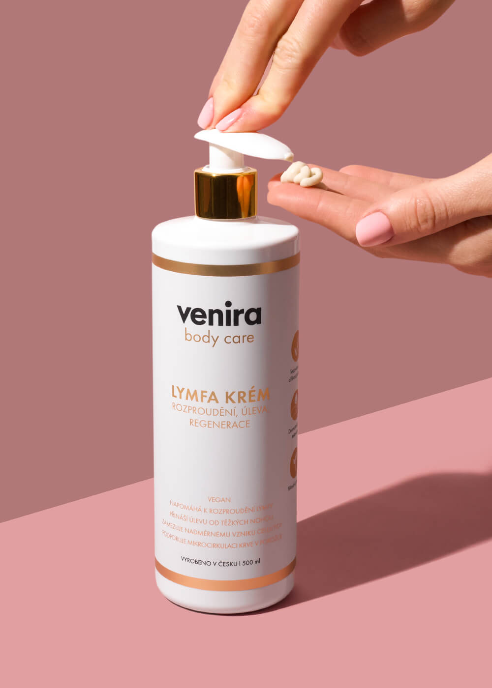 VENIRA lymfa krém, jemná vůně cedru a heřmánku, 500 ml