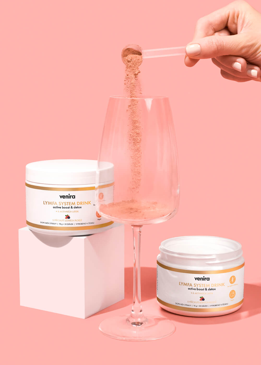VENIRA lymfa system, active boost & detox, lesní plody, 78 g