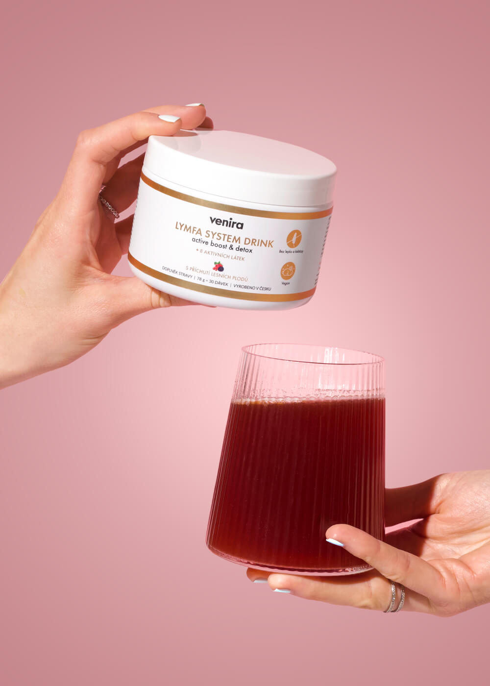 VENIRA lymfa system, active boost & detox, lesní plody, 78 g