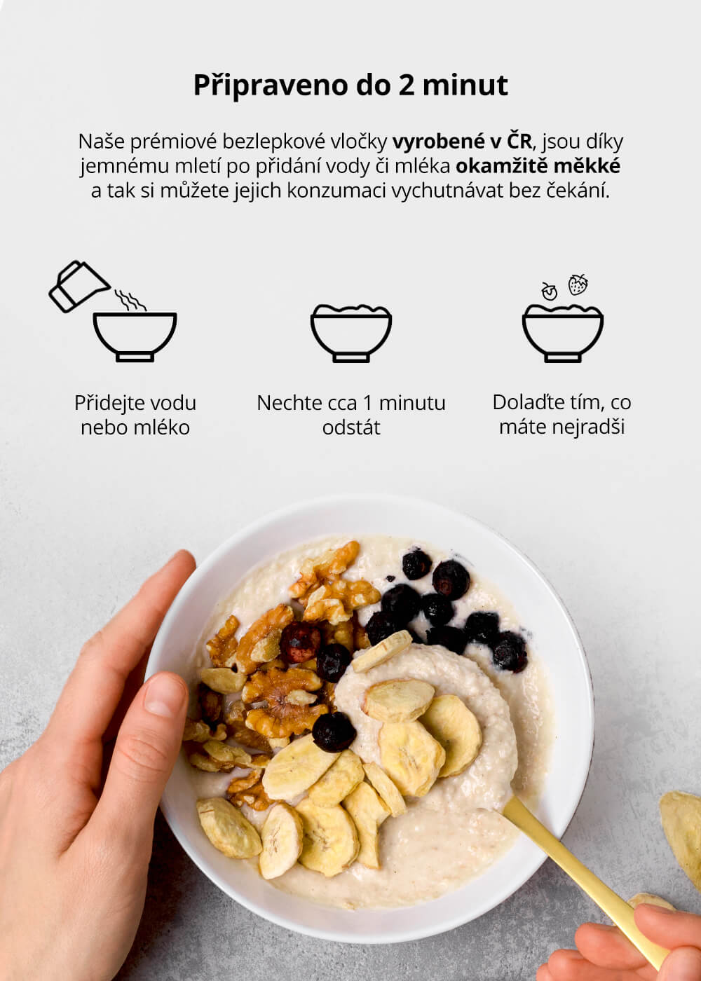 Minutová ovesná kaše s proteinem – coconut cream — náhled 11