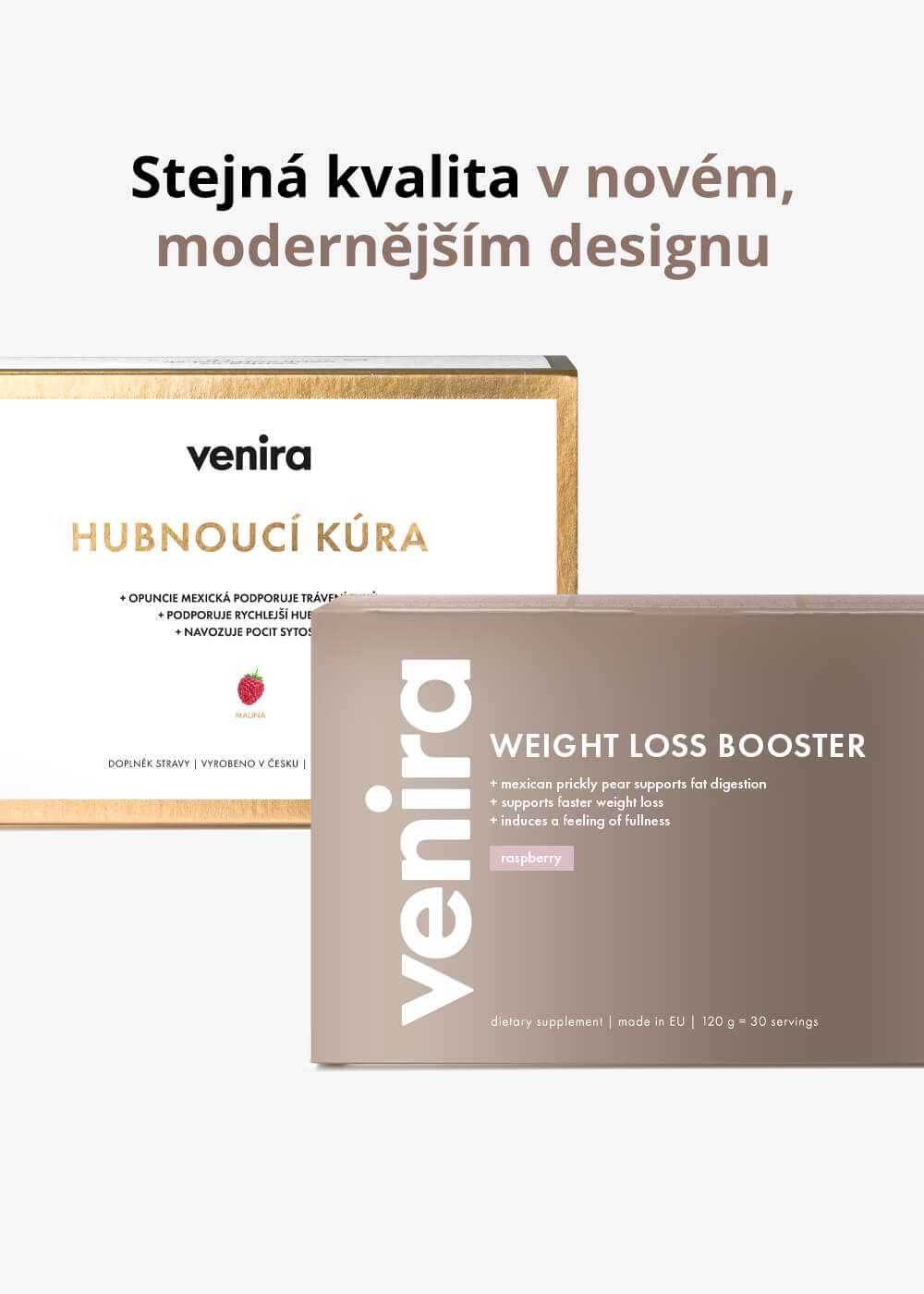 VENIRA hubnoucí kúra, malina, 30 sáčků, 120 g