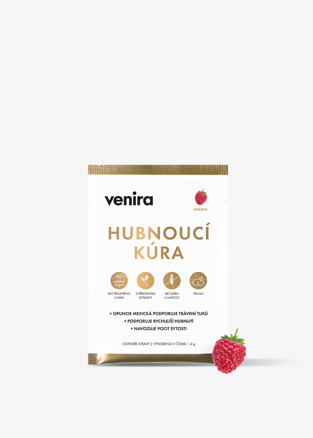 VENIRA hubnoucí kúra - vzorek, malina, 4 g malina, 4 g