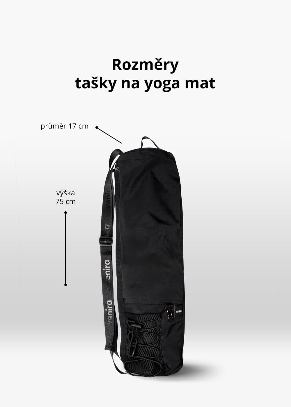 VENIRA taška na yoga mat, černá