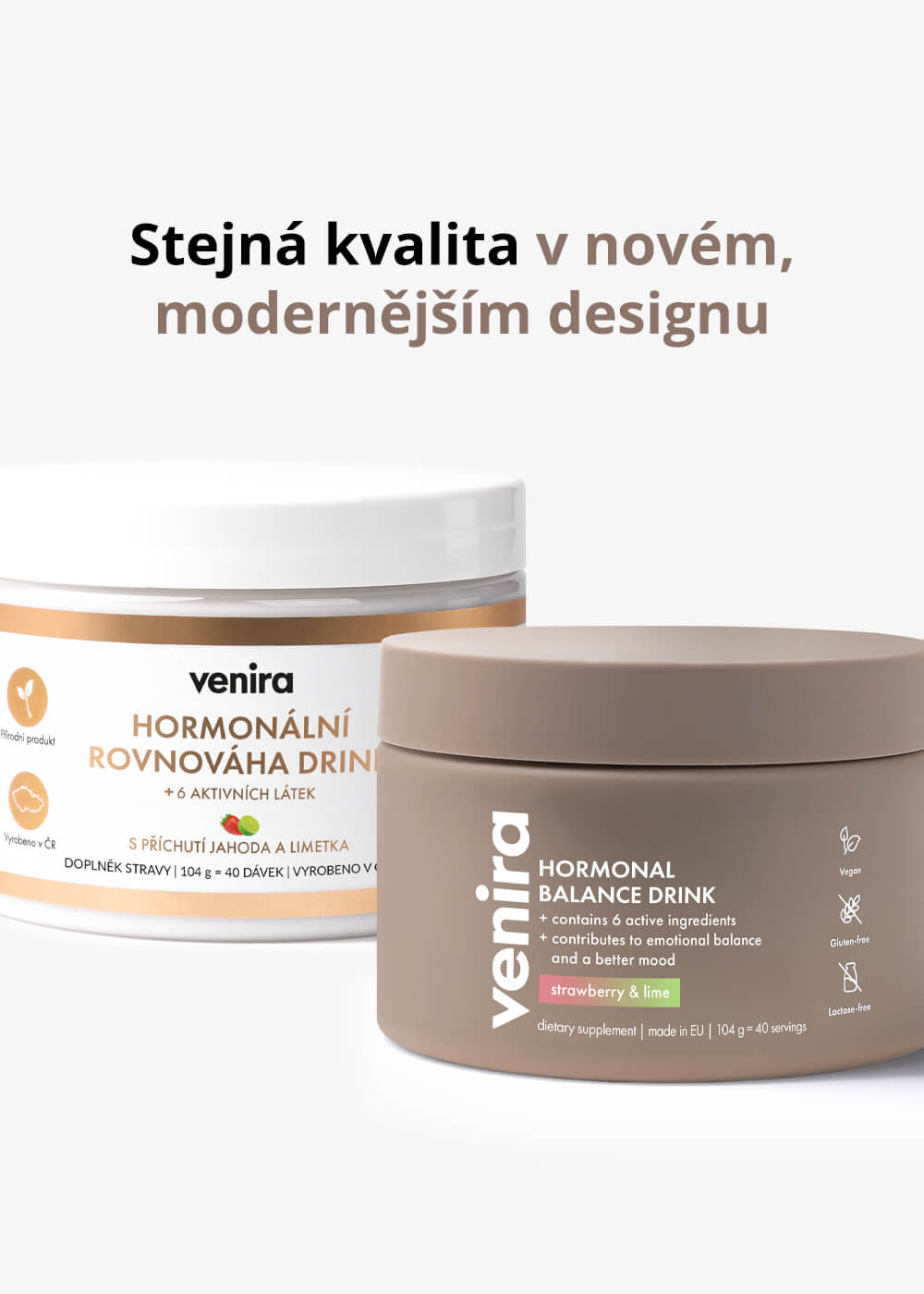 VENIRA hormonální rovnováha drink, jahoda-limetka, 104 g