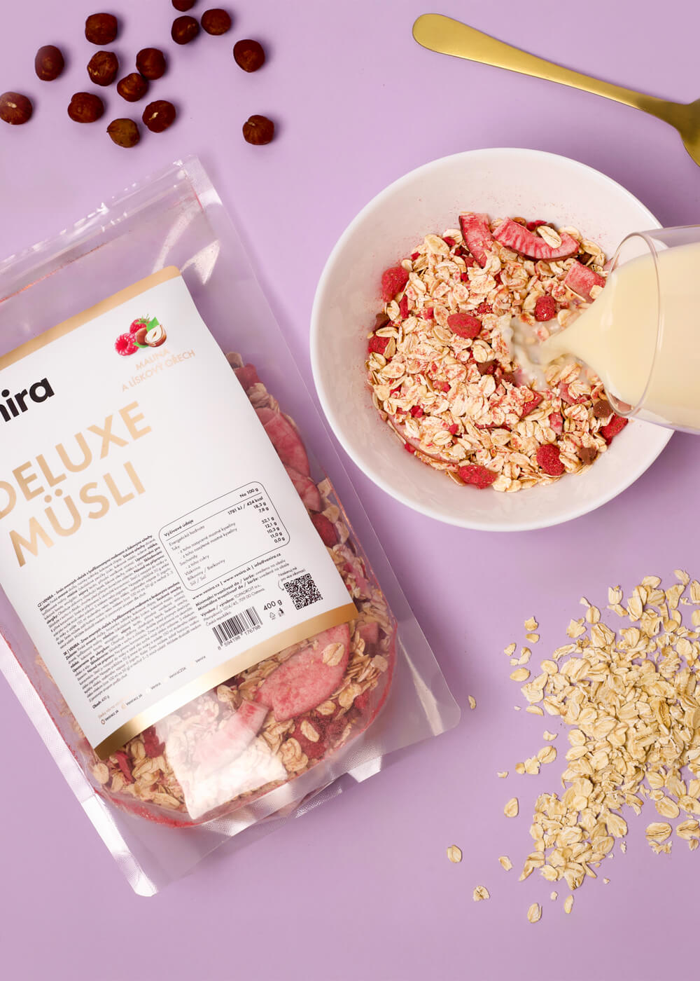 Deluxe müsli, malina a lískový ořech — náhled 8