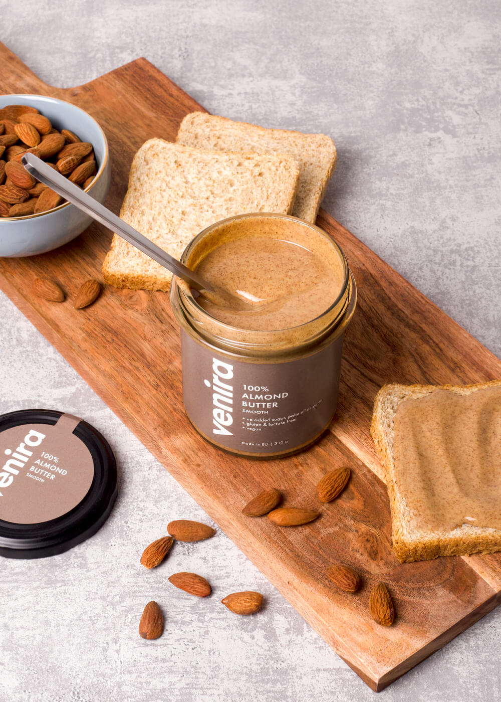 VENIRA mandlové máslo, jemné (smooth), 330 g