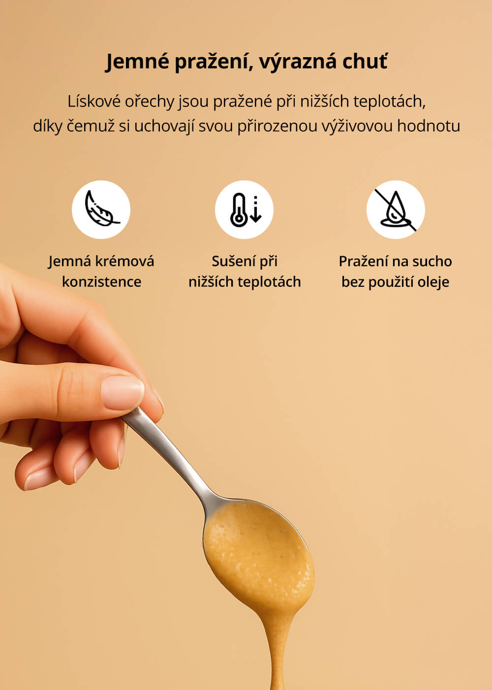 VENIRA lískooříškové máslo, jemné (smooth), 300 g