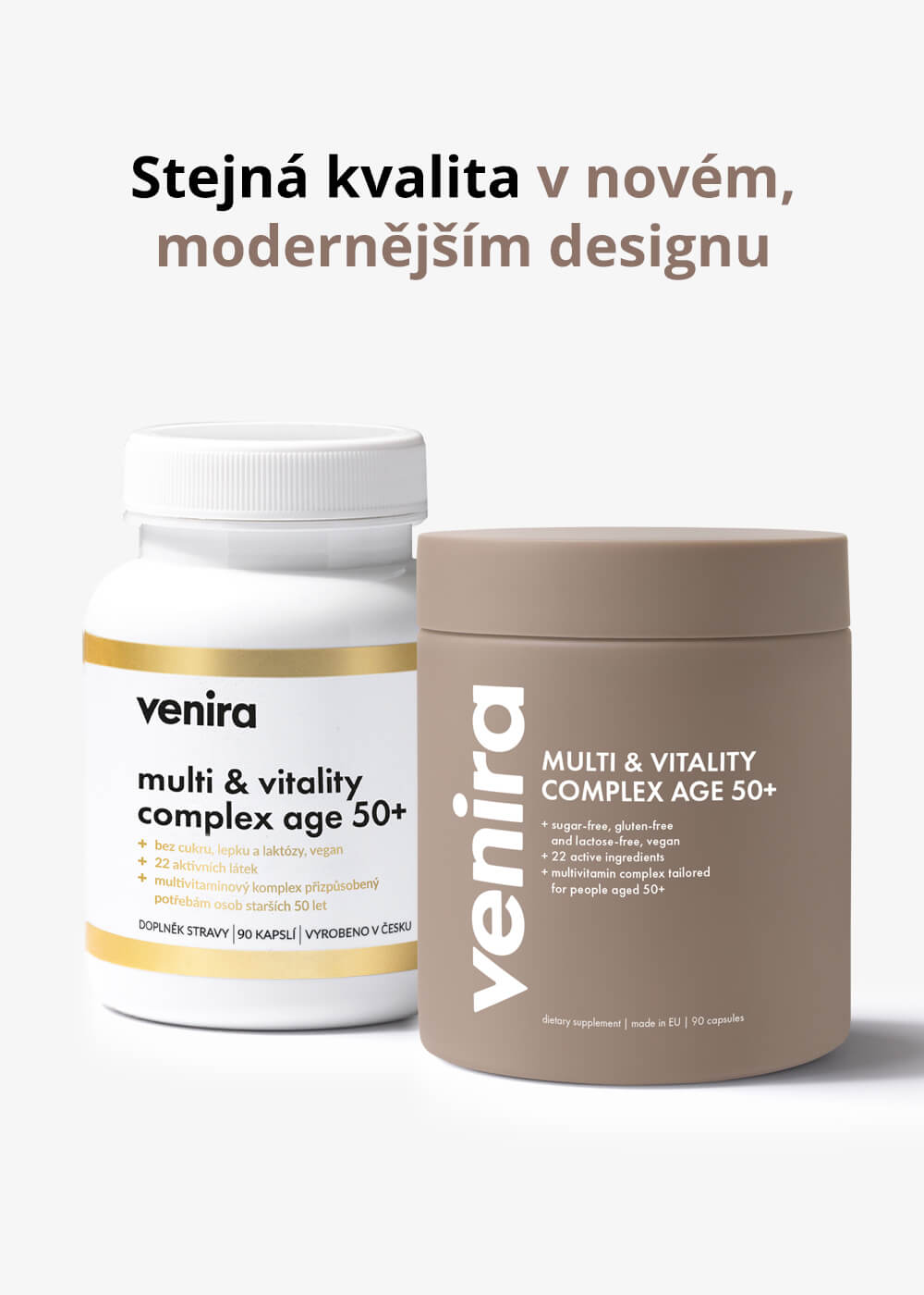 VENIRA multivitamin & vitality complex věk 50+, 90 kapslí
